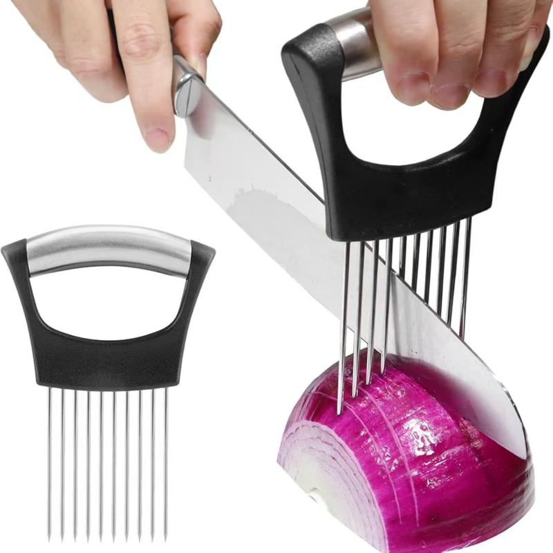 Onion Holder Slicer - 스테인리스 스틸 양파 커터 홀더 음식
