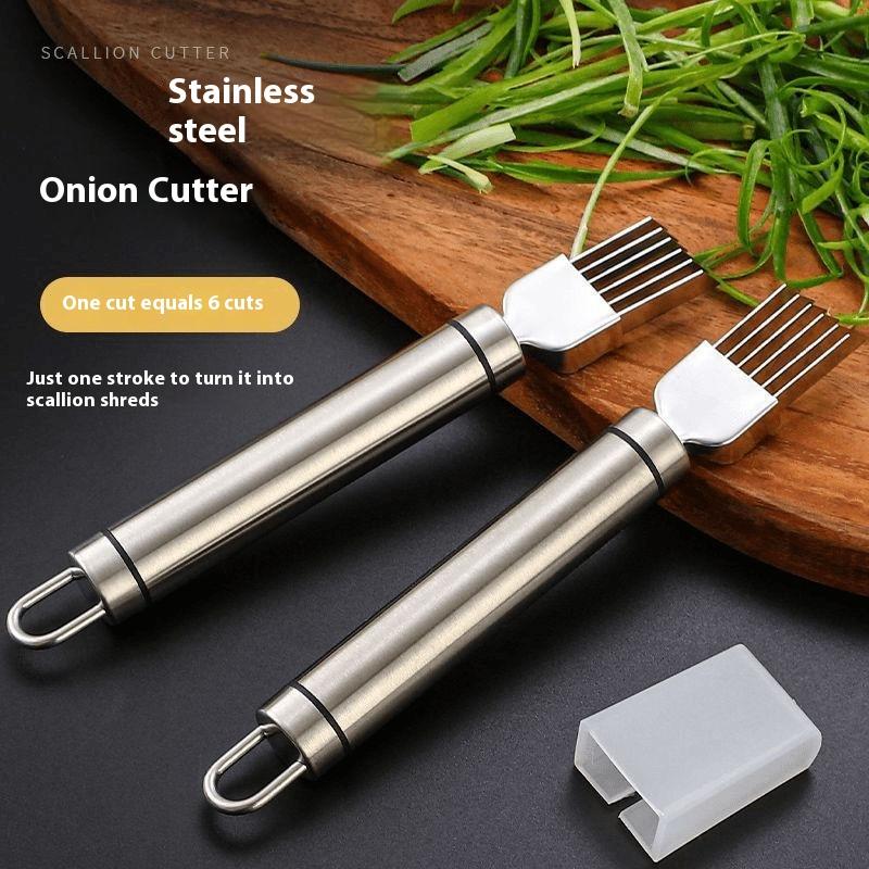 Onion Holder Slicer - 스테인레스 스틸 슈레드 실크 칼 야채