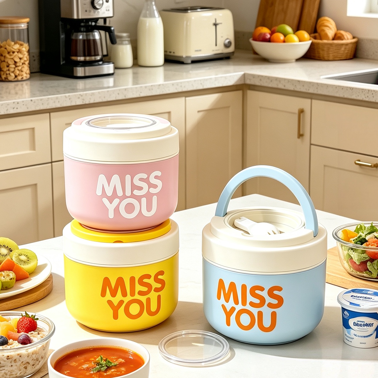 Meal Prep Soup - 304 스테인리스 스틸 보온 아침 식사