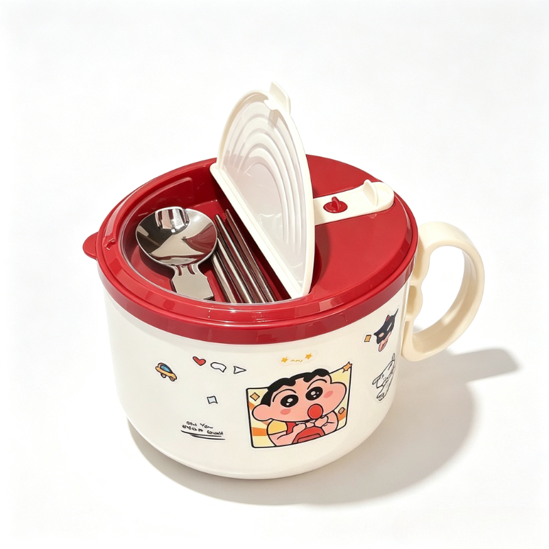 Meal Prep Soup - 크레용신짱 만화 인스턴트 라면 그릇 귀여운