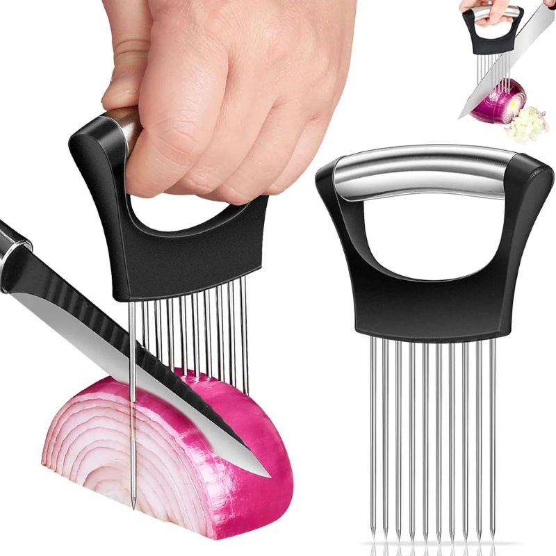 Onion Holder Slicer - 스테인리스 스틸 양파 커터 홀더, 음식