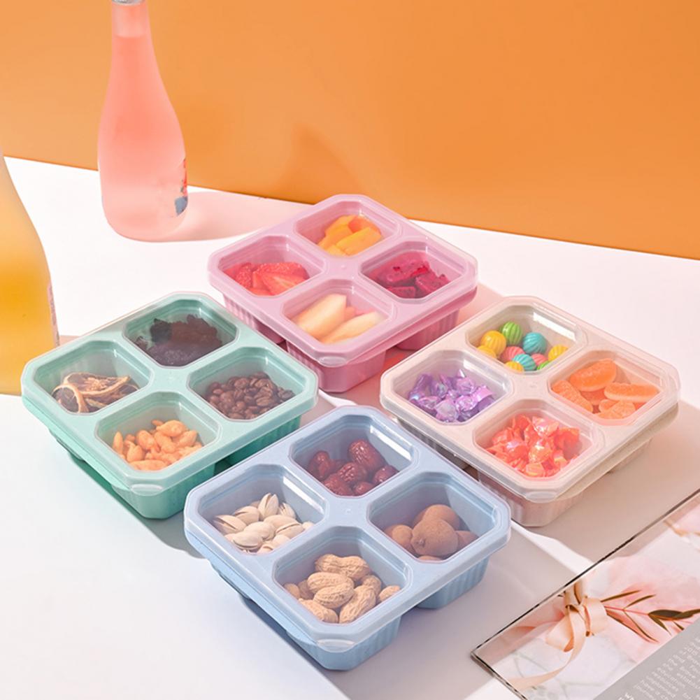 Meal Prep Easy - 스낵 수납함 4개 세트, 4칸 스낵