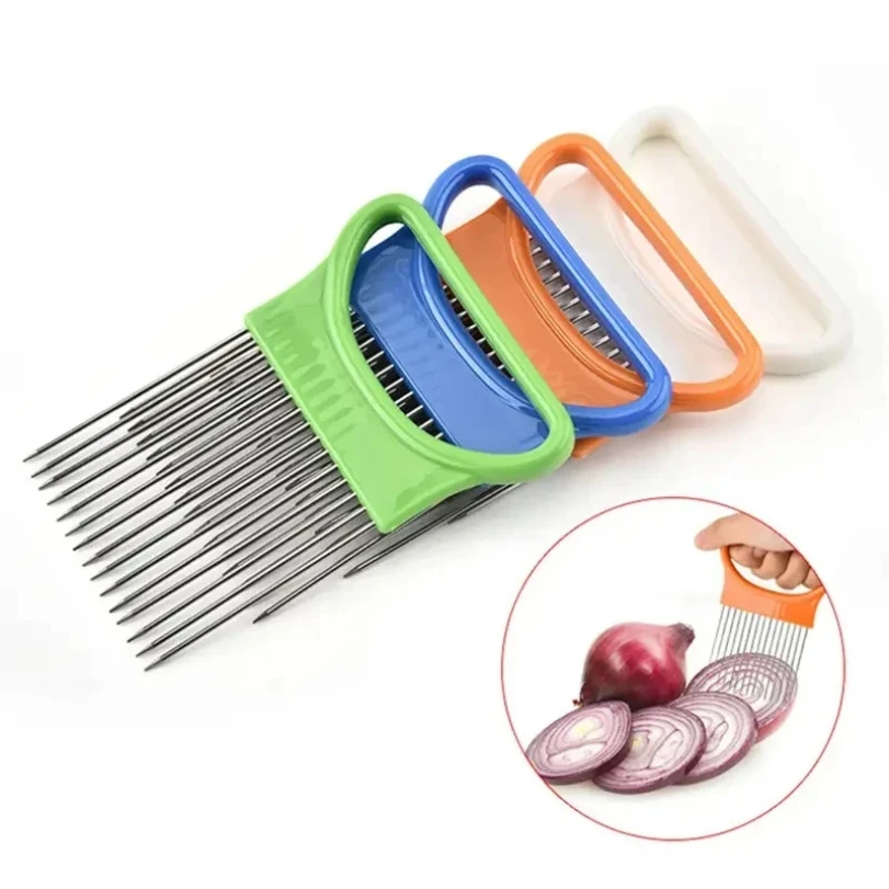 Onion Holder Slicer - 주방 도구 스테인리스 스틸 양파 커터