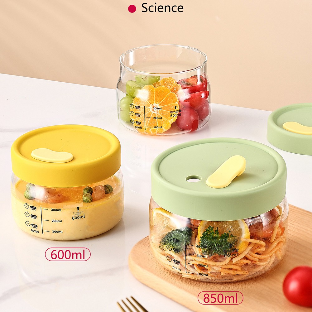 Meal Prep Plan - 600-850ml 유리 식품 저장 용기 밀폐