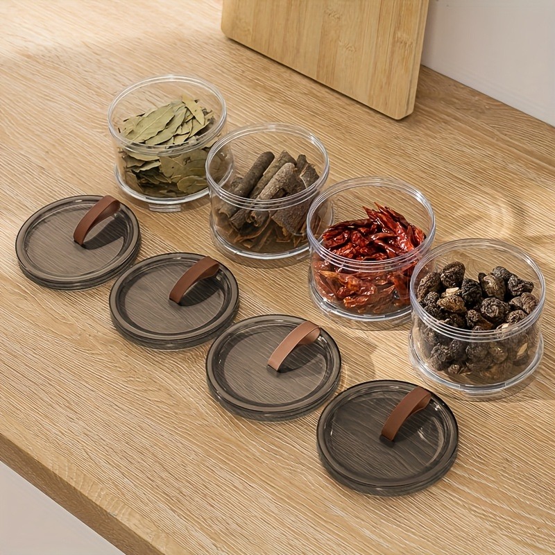 Spice Jar Labels - 3층 원형 향신료 보관함, 곡물 보관