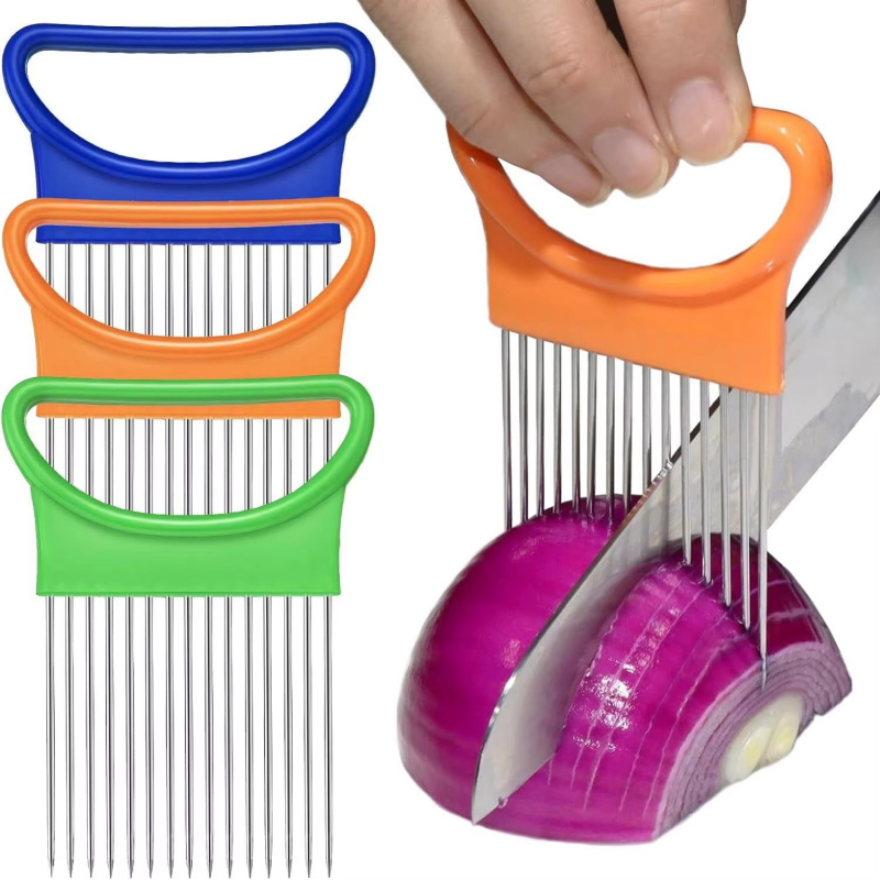Onion Holder Slicer - 1/2/3/4개의 양파를 손쉽게 슬라이스하세요. 이 1개의
