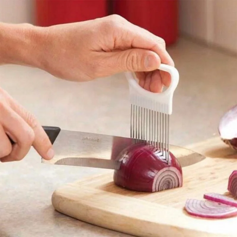 Onion Holder Slicer - 이 1개의 다채로운 색상의 양파 슬라이서로