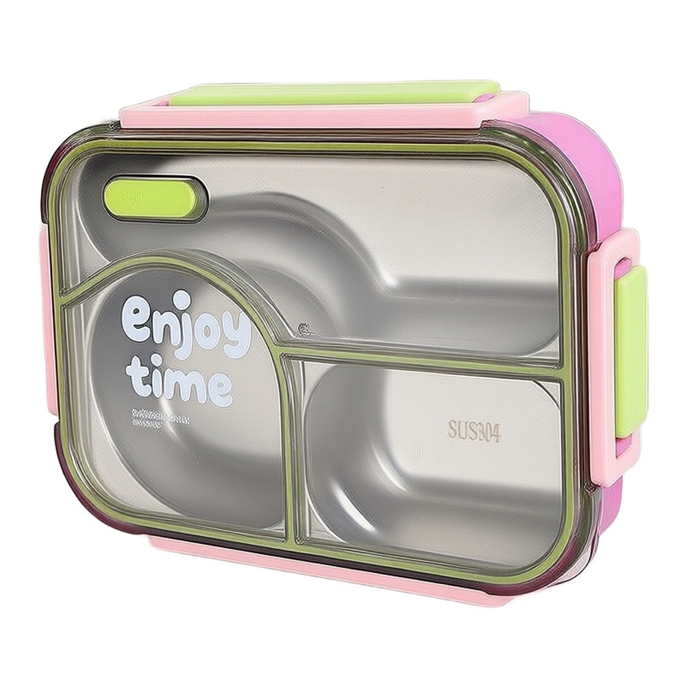 650ml 3칸 누수 방지 스테인리스 도시락 파랑-녹색 - Meal Prep Yellow 리뷰 및 가격
