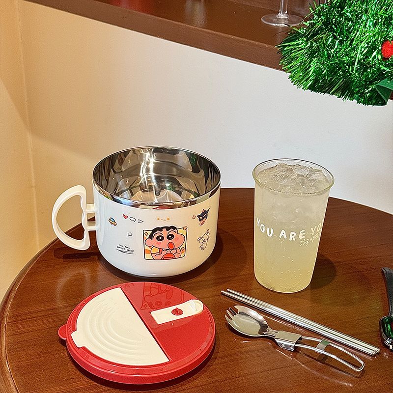 크레용신짱 만화 인스턴트 라면 그릇 귀여운 학생용 휴대 - Meal Prep Soup 리뷰 및 가격