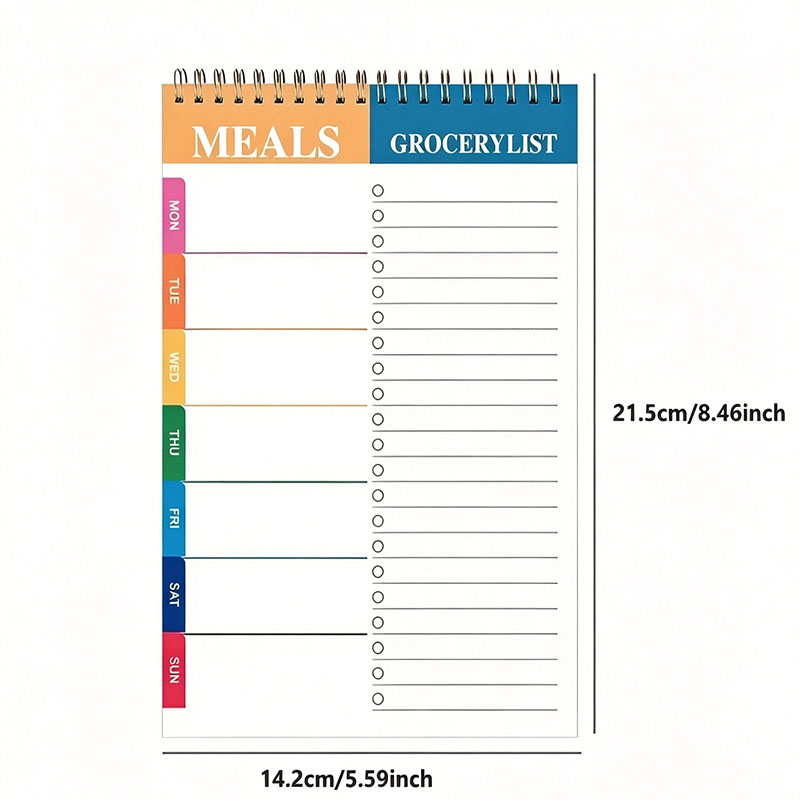 주간 식단 플래너 노트패드 5.6x8.5인치, 50페이 - Meal Prep Plan 리뷰 및 가격