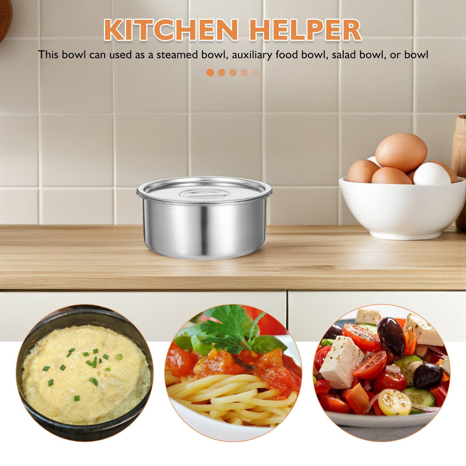스테인레스 스틸 찜 달걀 그릇 14cm 뚜껑 포함 다용 - Meal Prep Soup 리뷰 및 가격