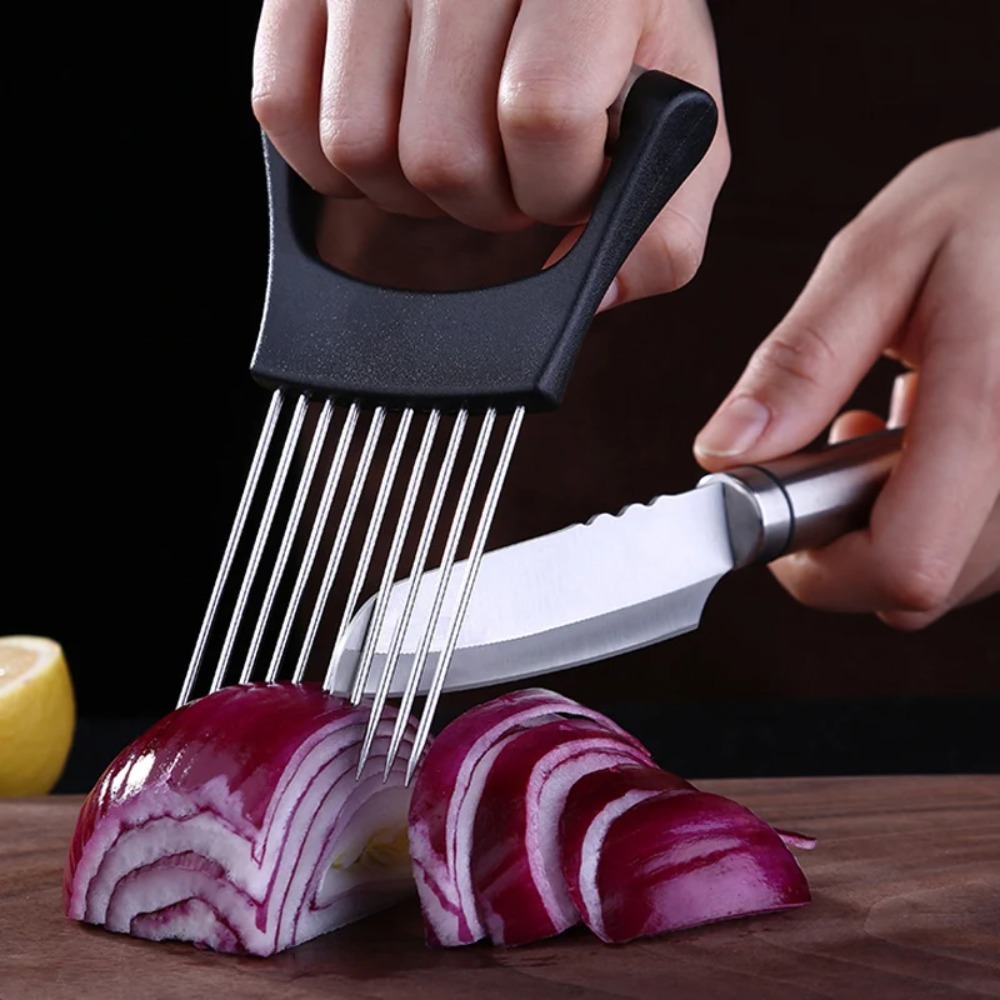 스테인리스 스틸 양파 커터 홀더 음식 슬라이싱 보조기구 - Onion Holder Slicer 리뷰 및 가격