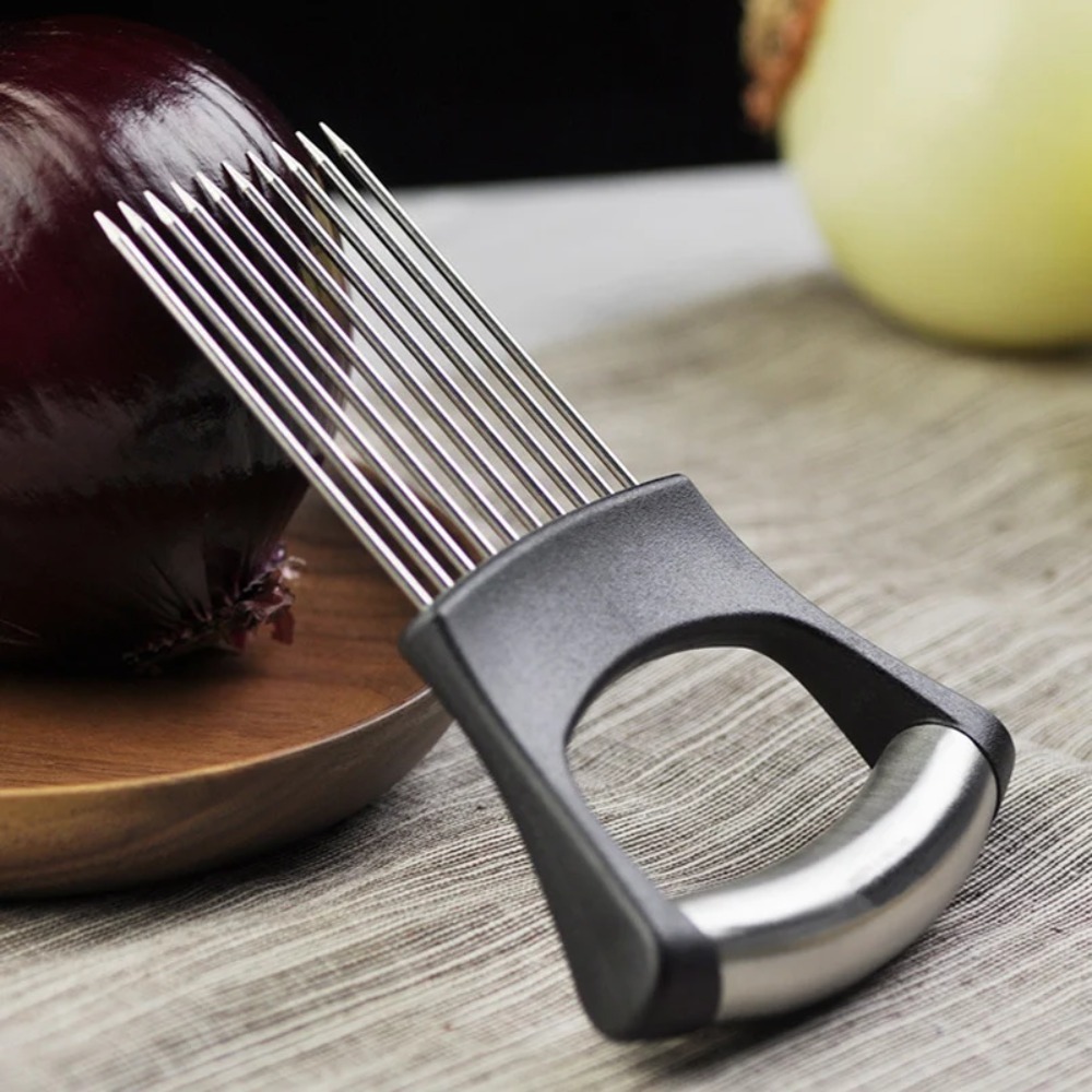 스테인리스 스틸 양파 커터 홀더 음식 슬라이싱 보조기구 - Onion Holder Slicer 리뷰 및 가격