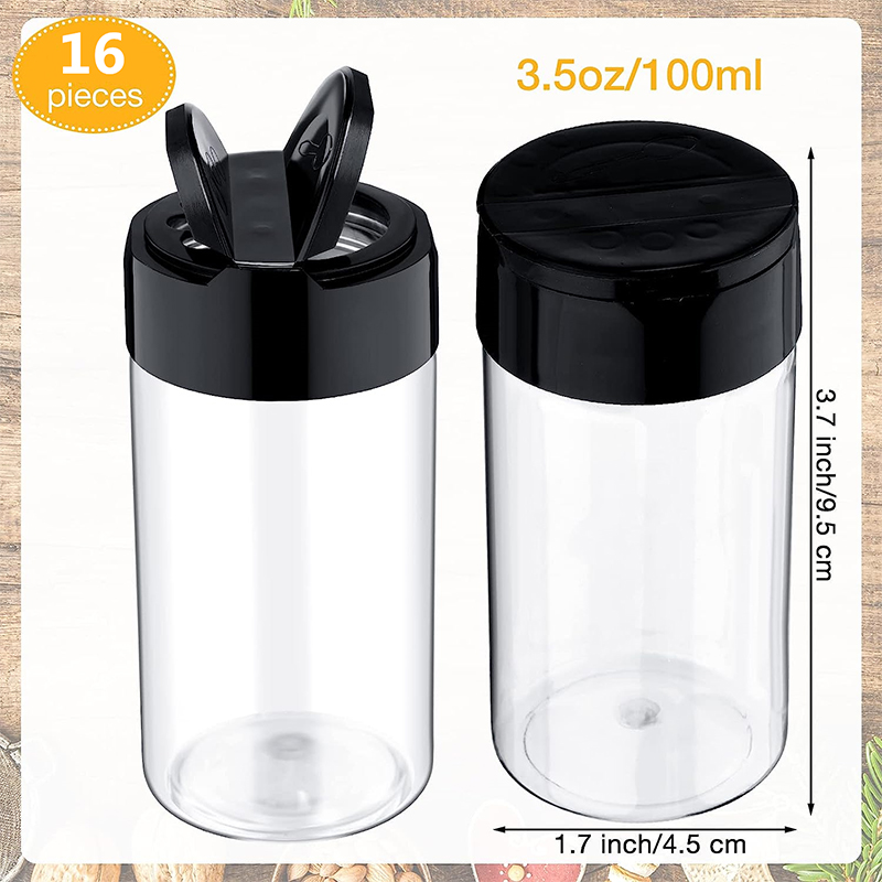 LMETJMA 투명 플라스틱 향신료 항아리, 셰이커 뚜 - Spice Jar Labels 리뷰 및 가격