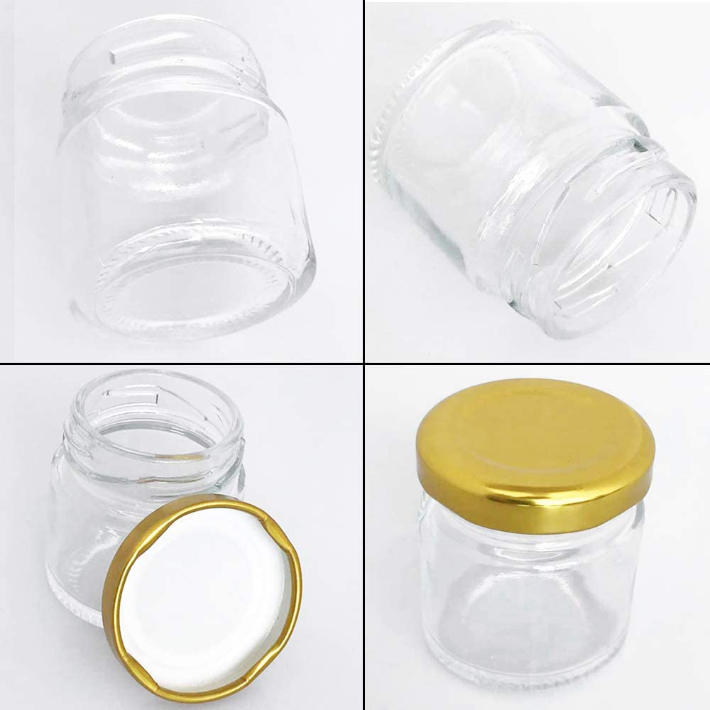 금색 뚜껑이 있는 유리병, 선물용 미니 메이슨 병, 공 - Spice Jar Labels 리뷰 및 가격