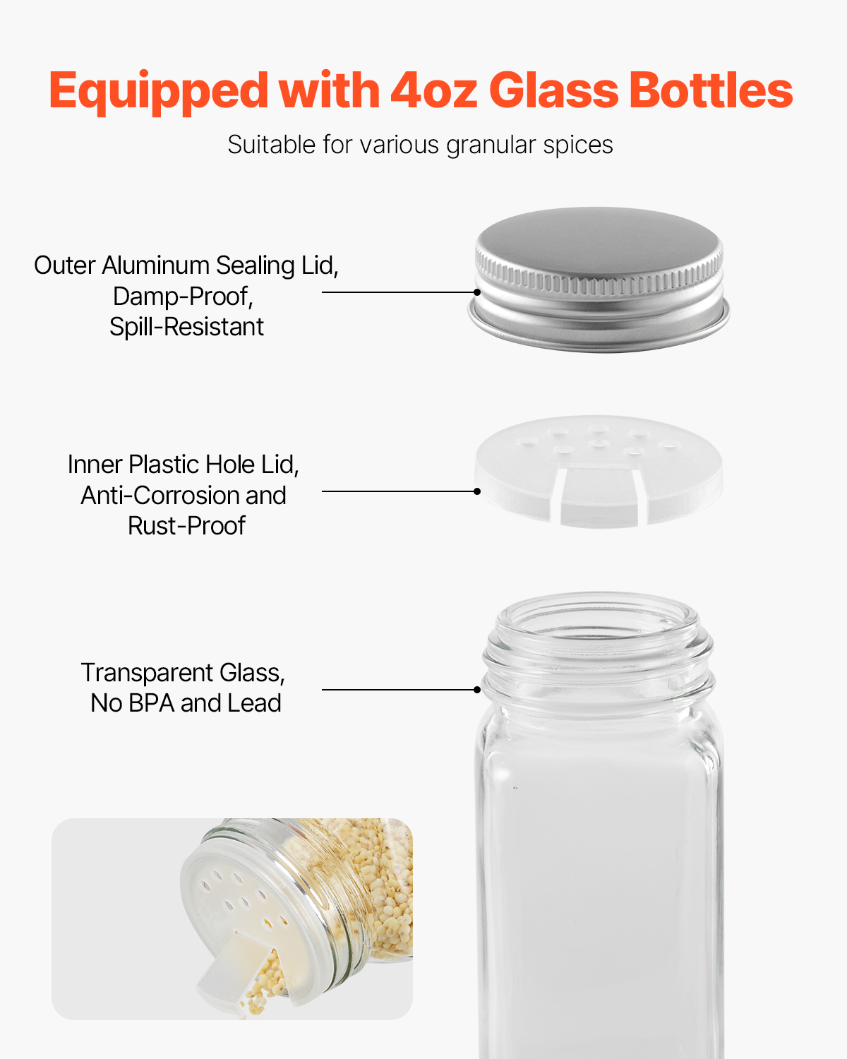 SucceBuy 캐비닛용 향신료 랙 정리함(36/72개 - Spice Jar Labels 리뷰 및 가격