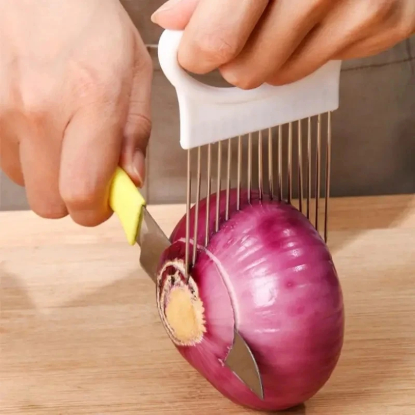 스테인리스 스틸 양파 커터 홀더 식품 슬라이서 보조기구 - Onion Holder Slicer 리뷰 및 가격