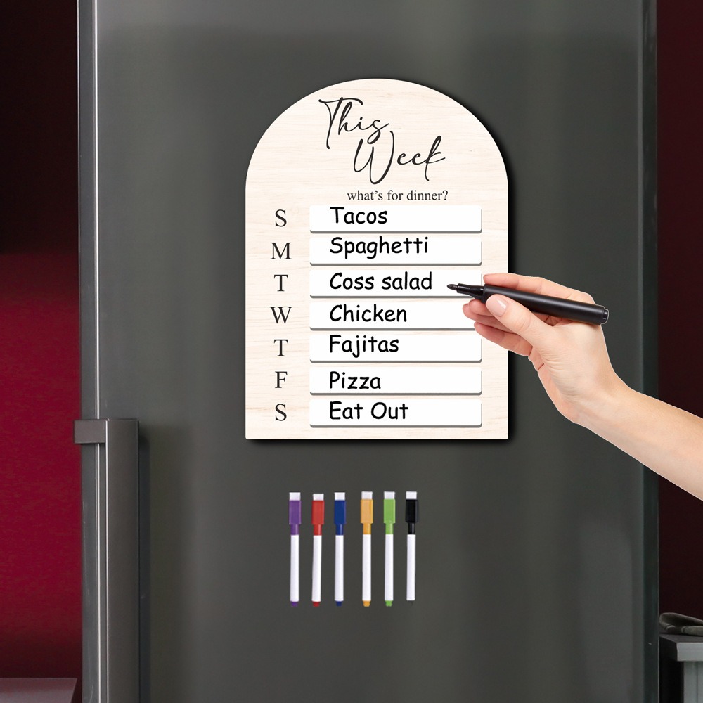 노트보드 자석 냉장고 식사 플래너 나무 재질 펜 포함  - Meal Prep Plan 리뷰 및 가격